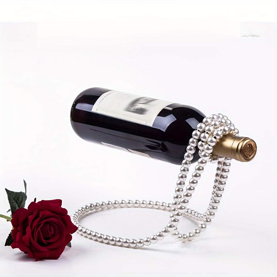 Home Bar Stand - Pearl Necklace Gravity-Defying Wine Rack Floating