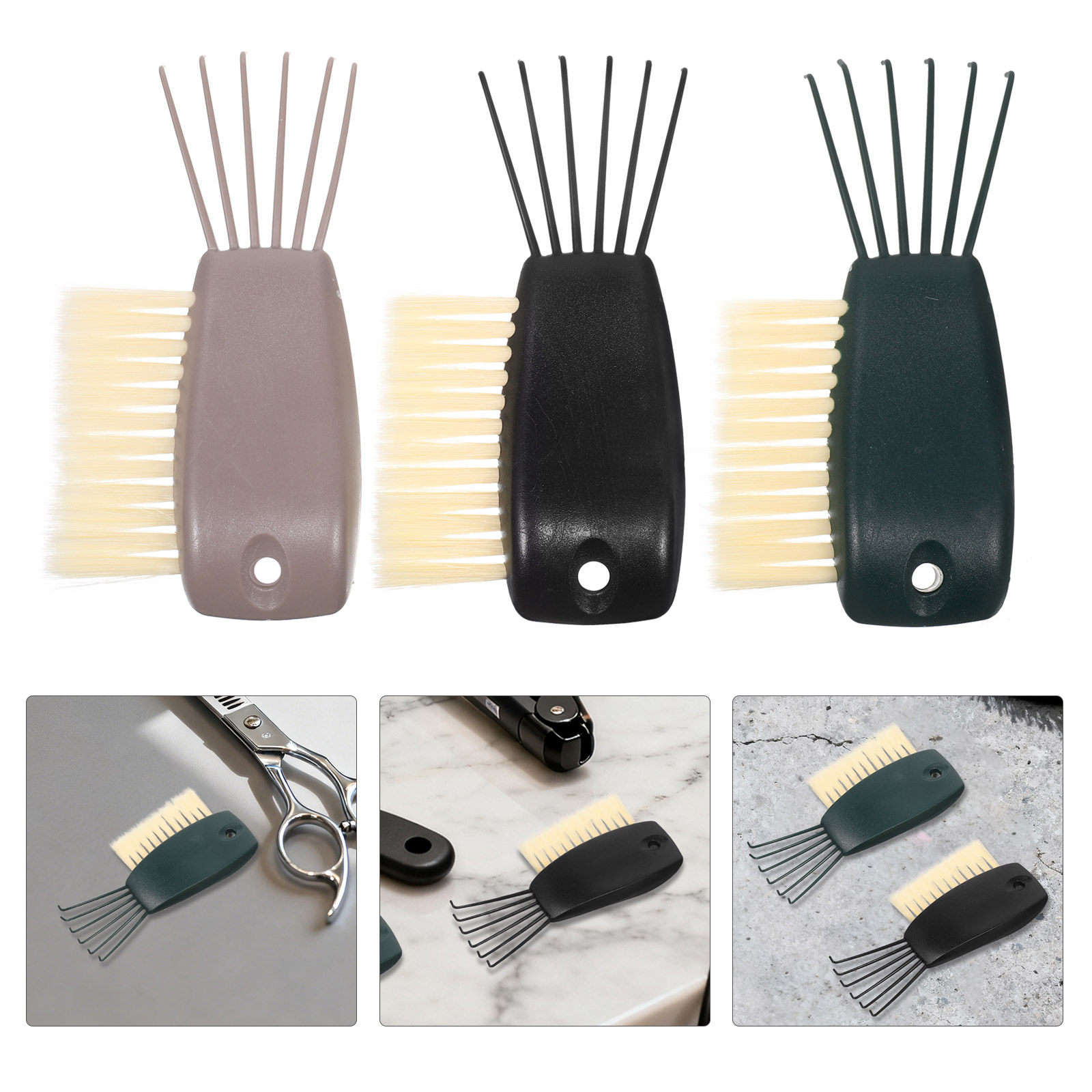 Home Barber - 3Pcs Multi Purpose Hair Comb Cleaning