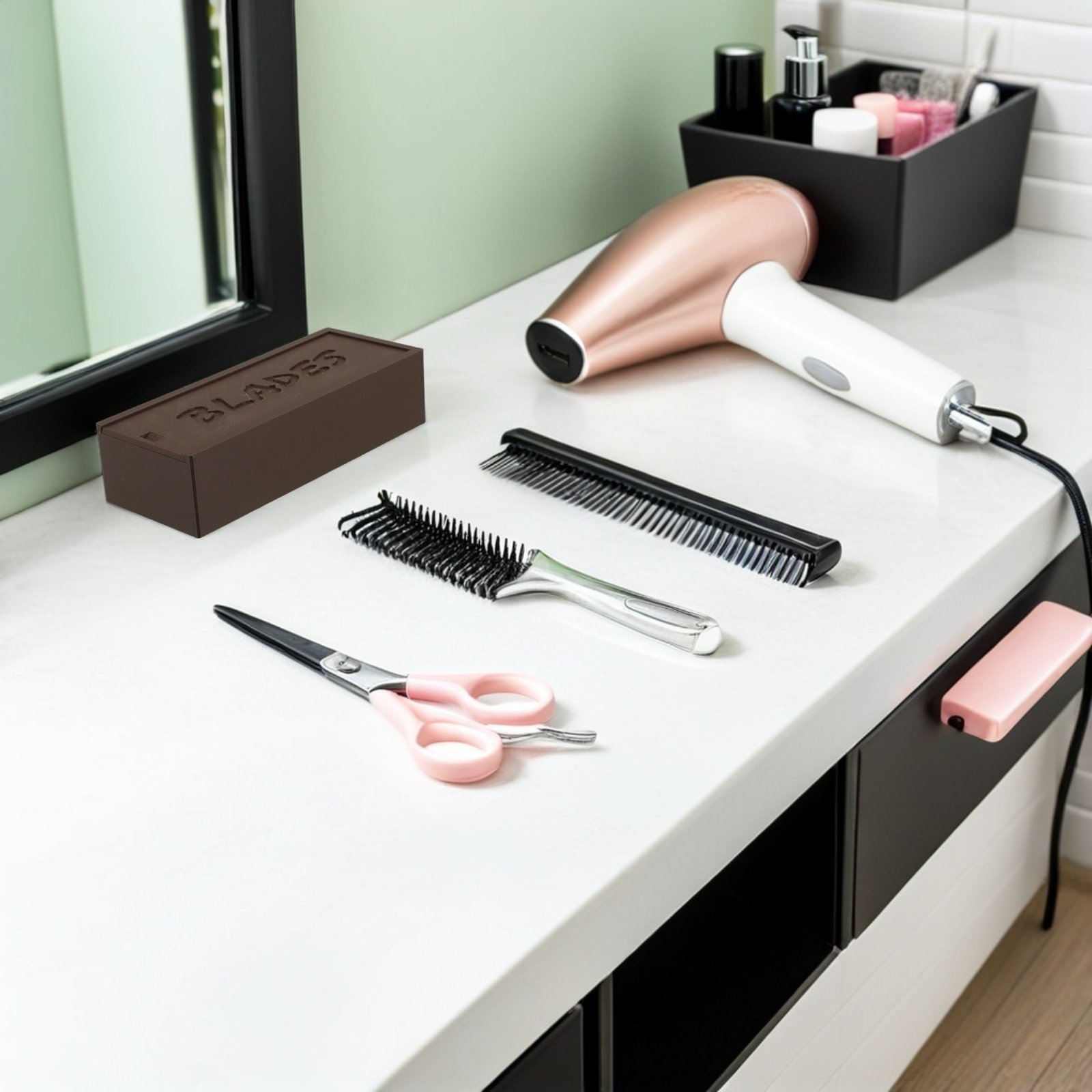Home Barber - Clipper Blade Storage Case Double Compartment