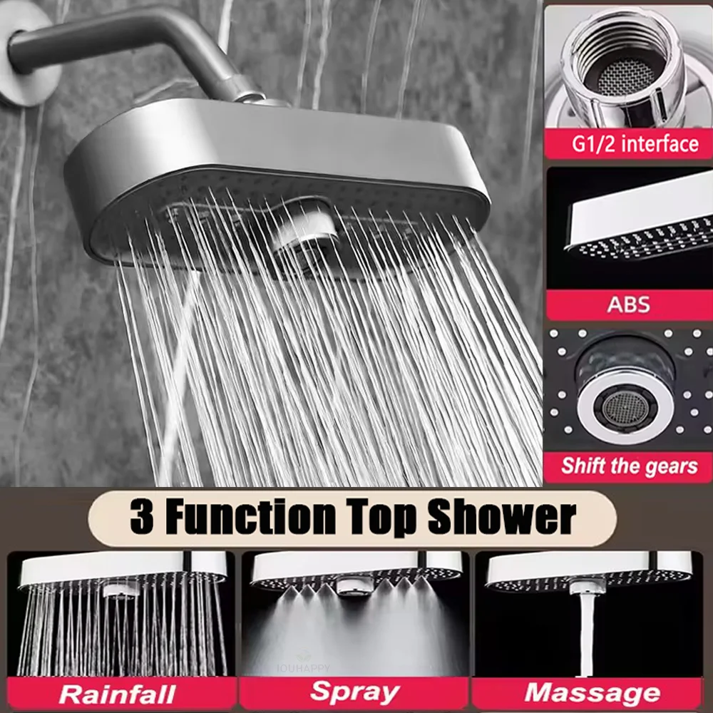 Overhead Shower Head, 3‑Functi - Home Bar Accessories ulasan dan harga
