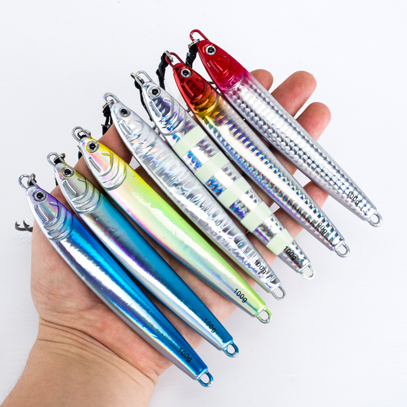 7Pcs 40g 60g 80g 100g Luminous - Jigger Double Sided ulasan dan harga
