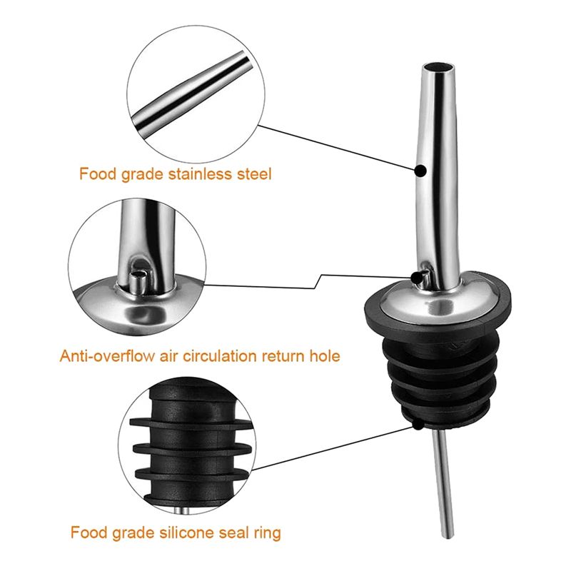 60Pc Stainless Steel Pourers,S - Speed Pourer Cap ulasan dan harga