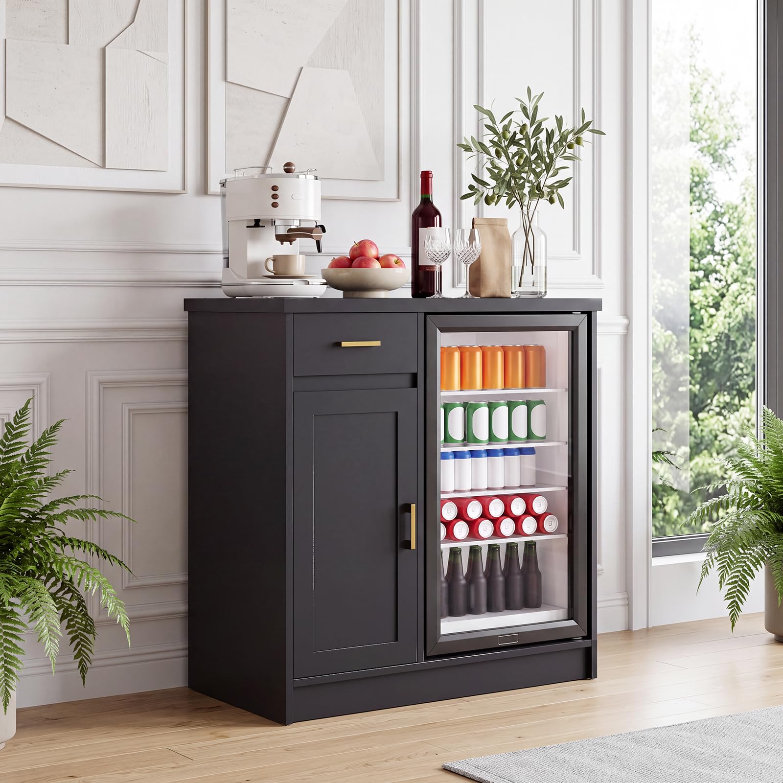 42in Farmhouse Wine Bar Cabine - Home Bar And Cabinet ulasan dan harga