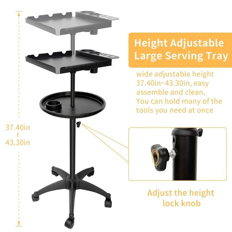 Adjustable Mobile Hair Cart wi - Home Barber ulasan dan harga