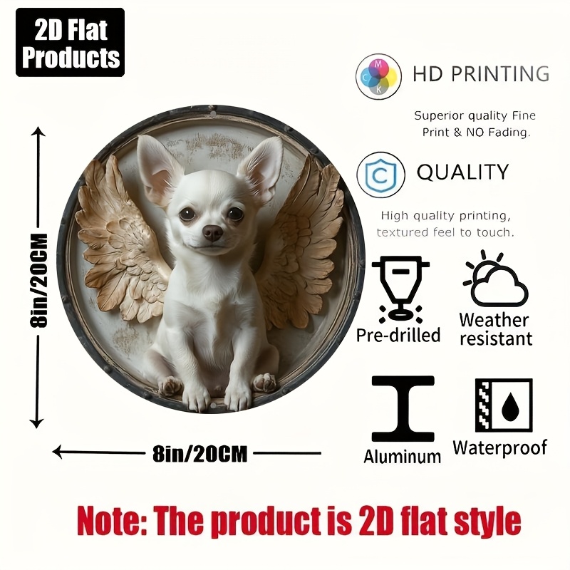 2D Flat, 1pc, Chihuahua Theme, - Home Bar And Kitchen ulasan dan harga