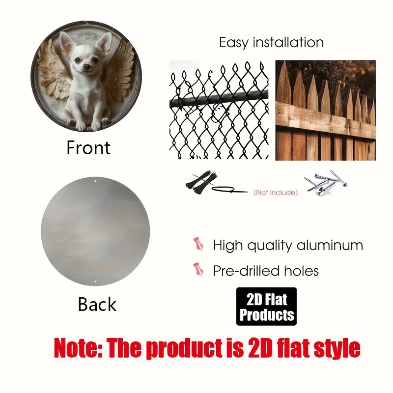 2D Flat, 1pc, Chihuahua Theme, - Home Bar And Kitchen ulasan dan harga