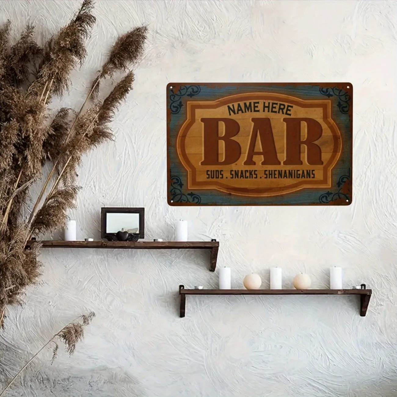 CIFbuy 2D Flat Metal Sign, Cus - Home Bar Signs ulasan dan harga